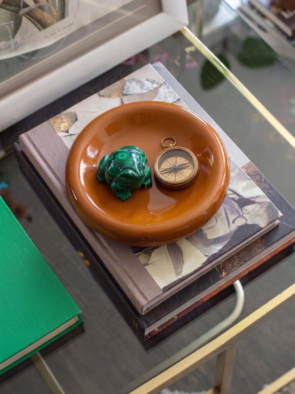 Schoolhouse Glossy Amber Ceramic Catchall Dish